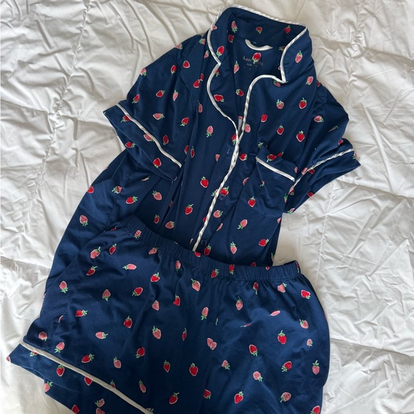kate spade Other - Navy Strawberry Print Pajama Set- Kate Spade